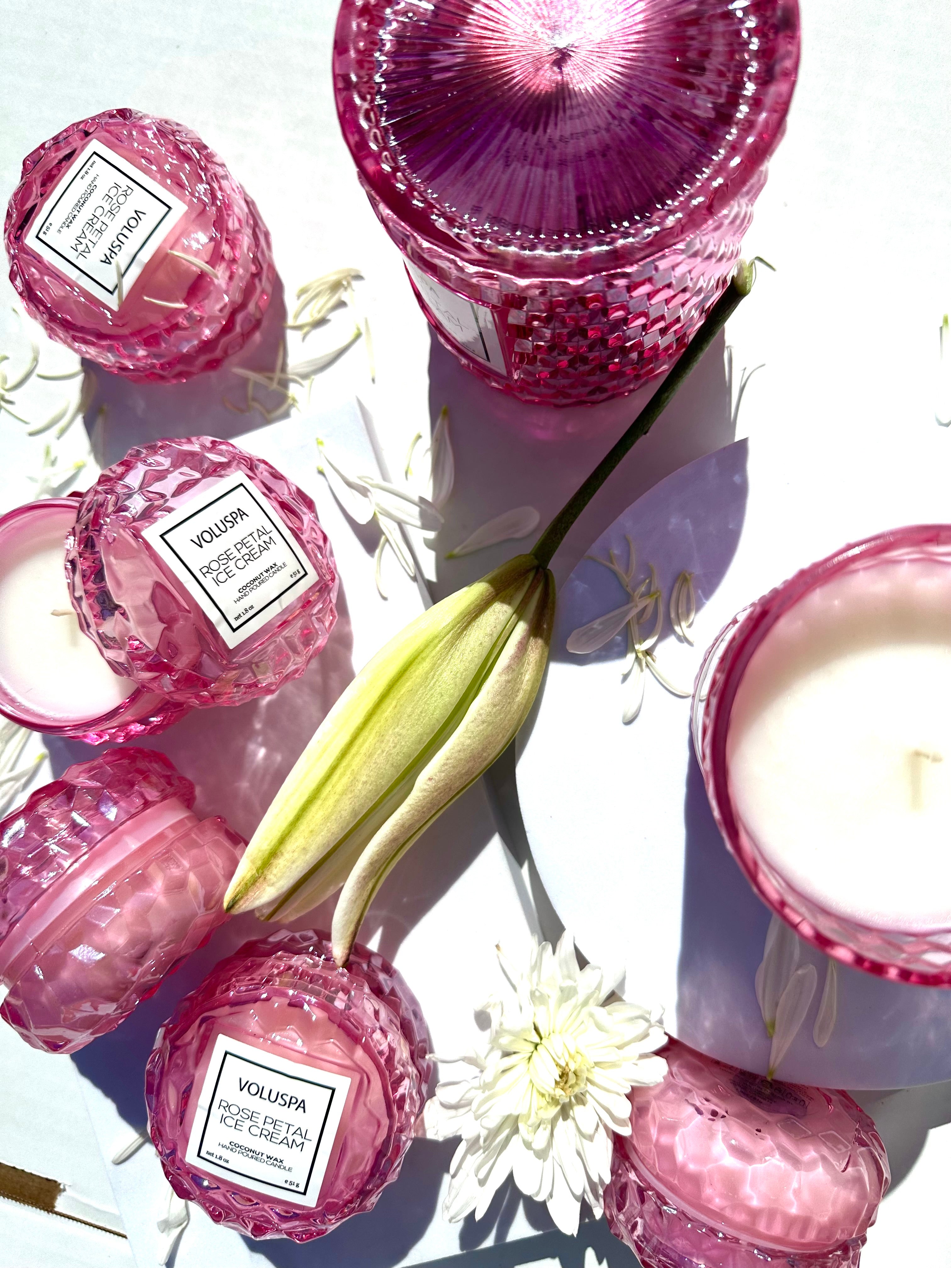 Rose Petal Ice Cream Candle