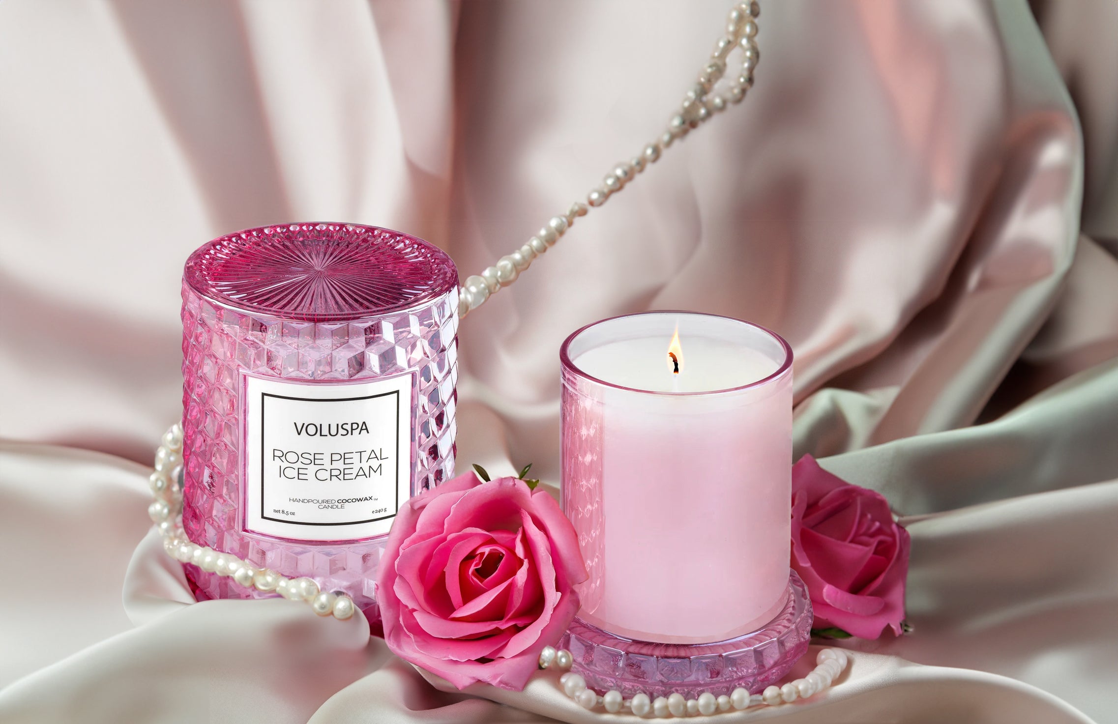 Rose Petal Ice Cream Candle