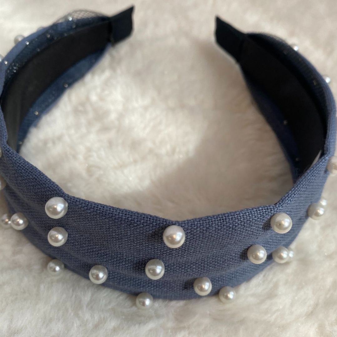 Pearl Denim Headband-Multiple Colors Available - Hair With A Cause   Oncology Boutique     