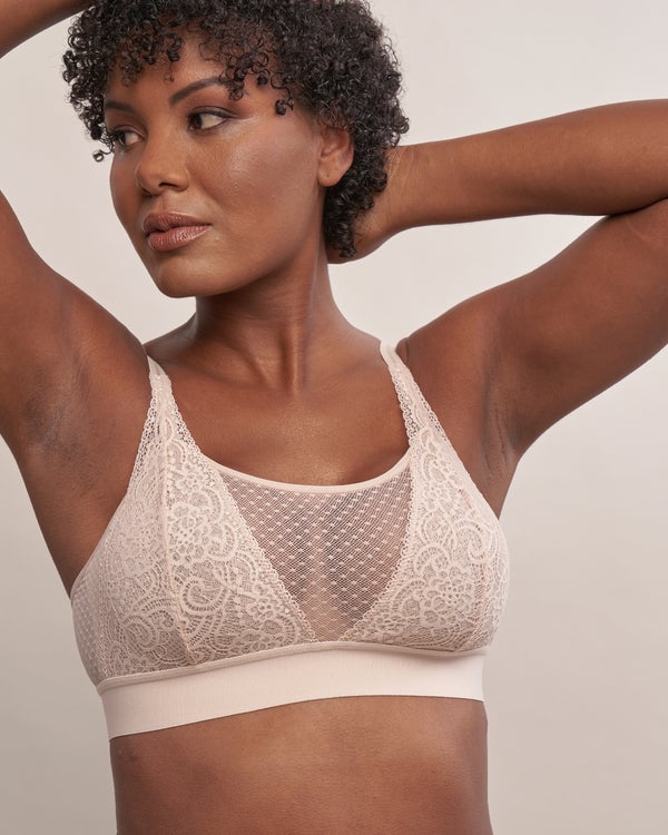 MAGGIE LACE BRALETTE Champagne - Hair With A Cause   Oncology Boutique     