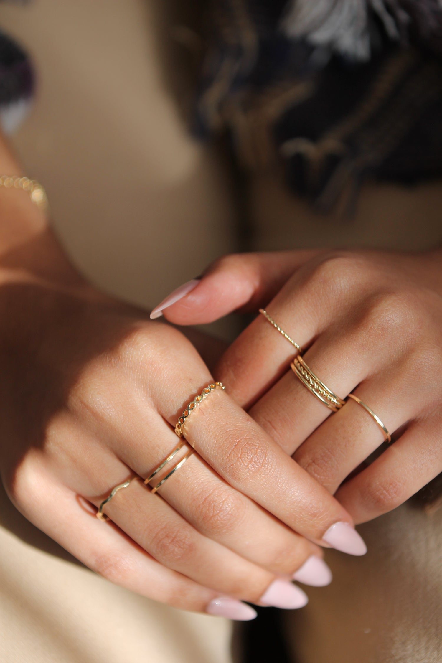 Set of 6 Dainty Rings