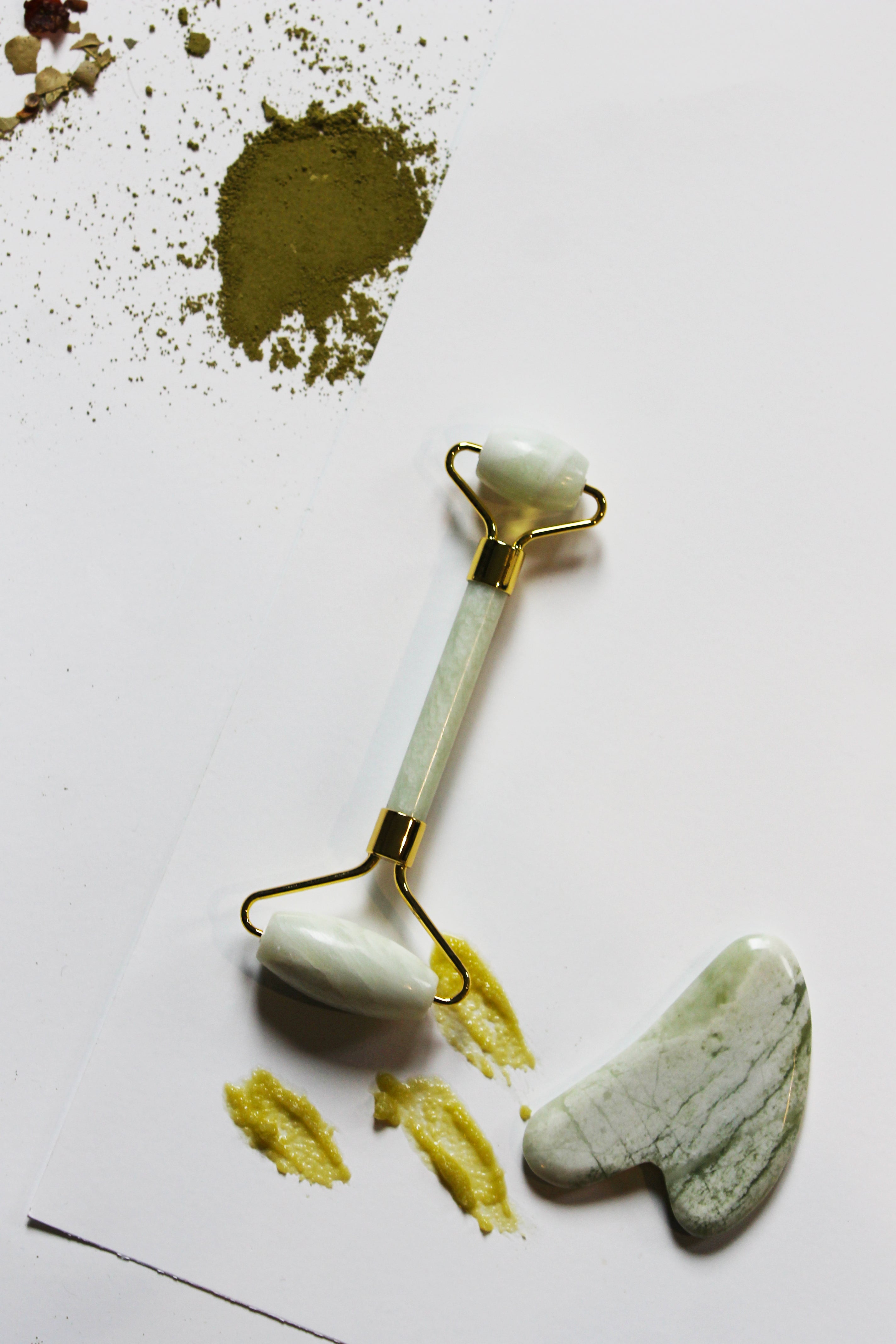 Jade & Gua Sha Roller Set