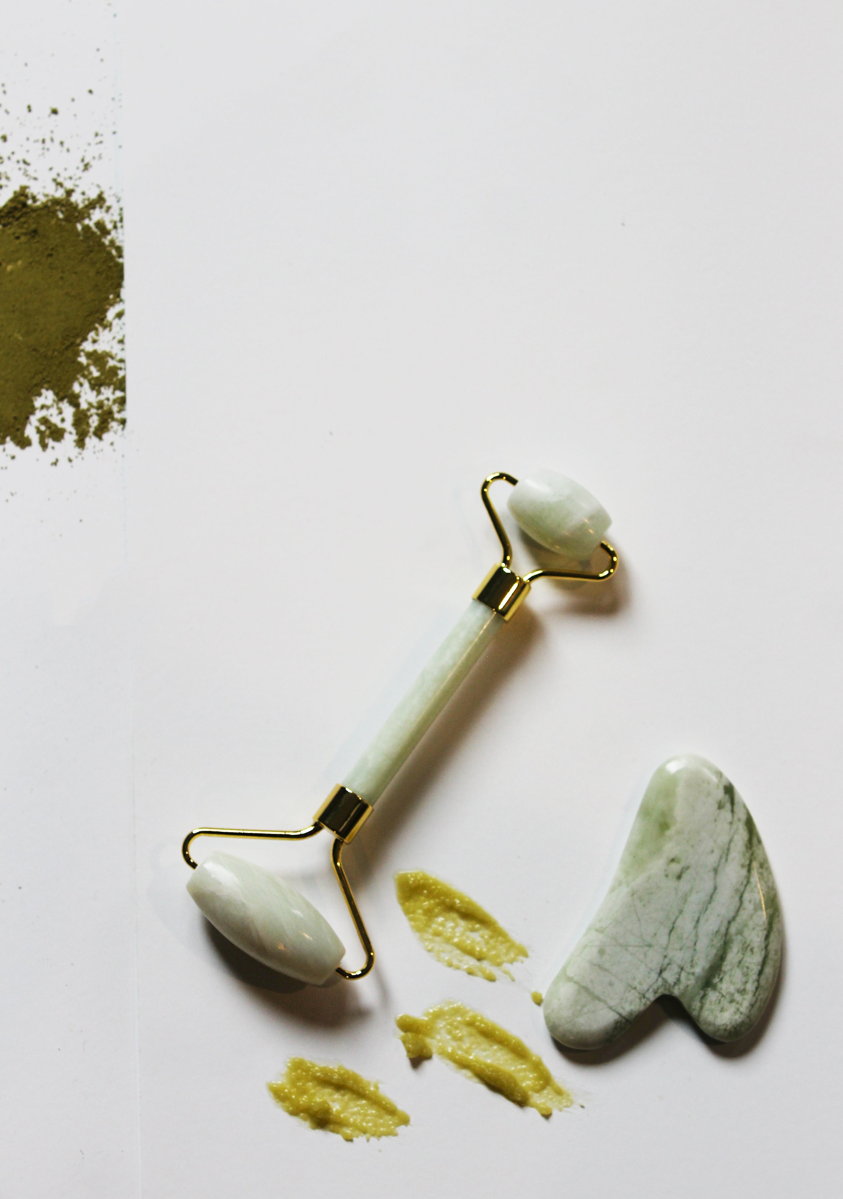 Jade & Gua Sha Roller Set