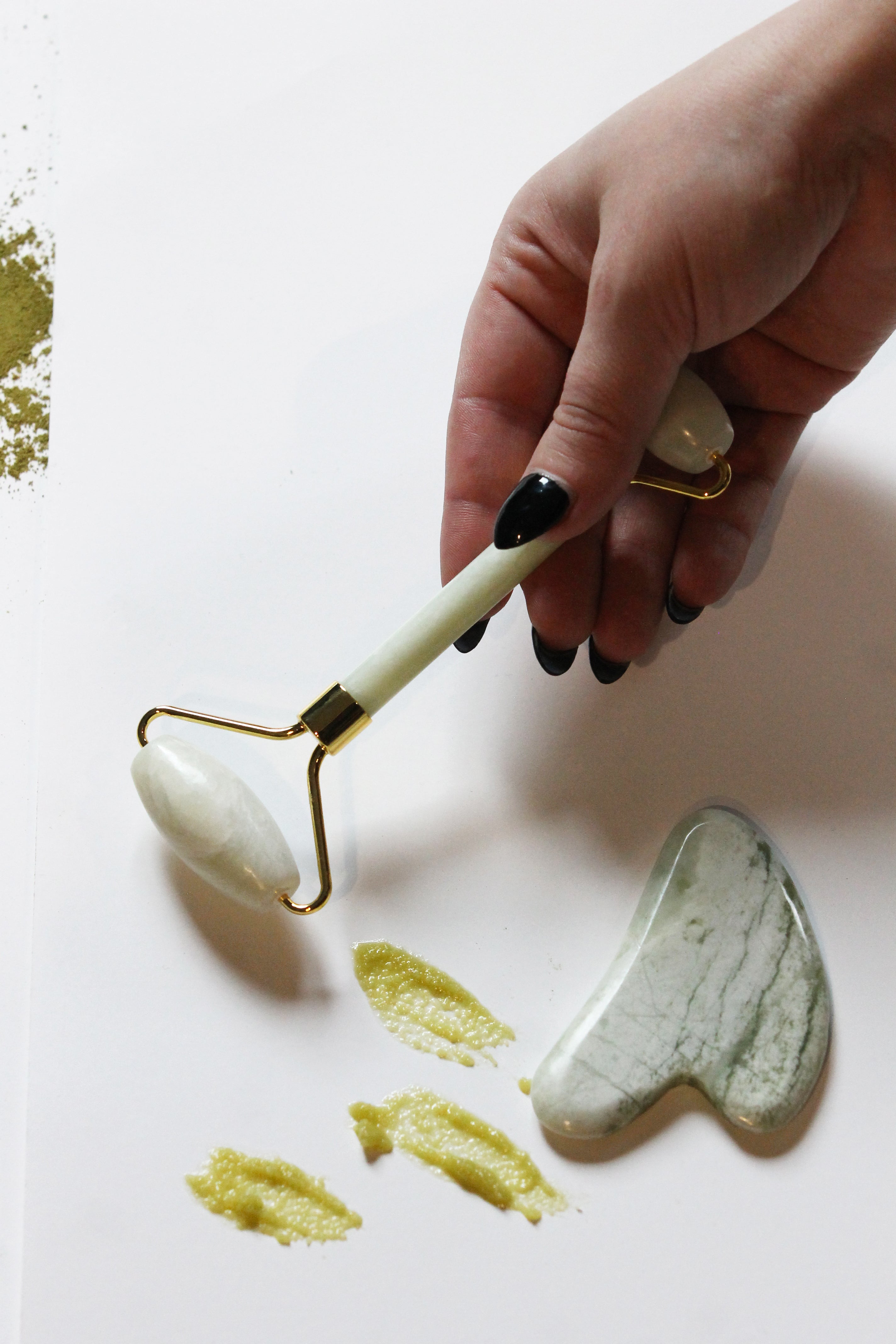 Jade & Gua Sha Roller Set