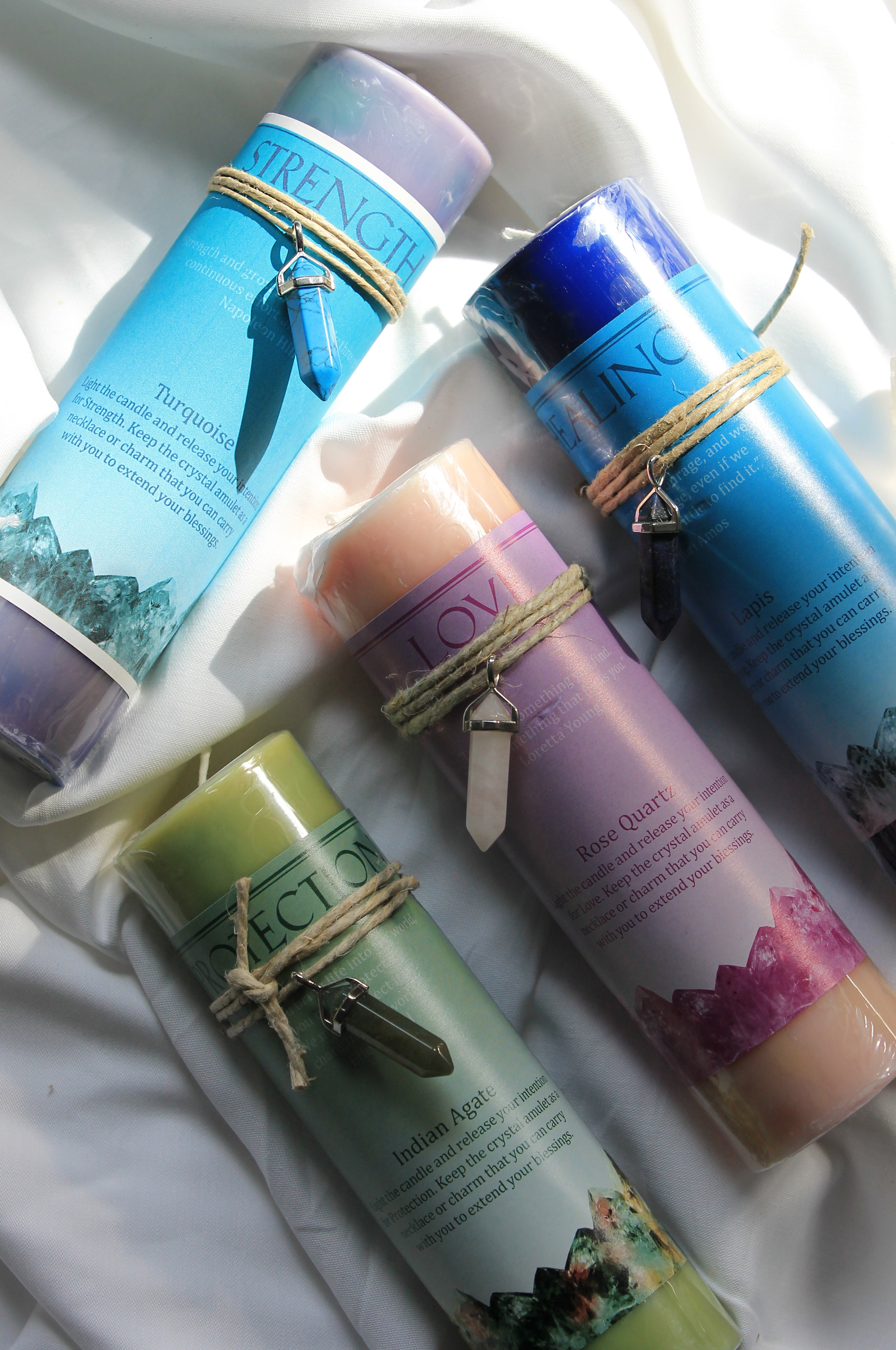 Crystal Energy Pendant Candle