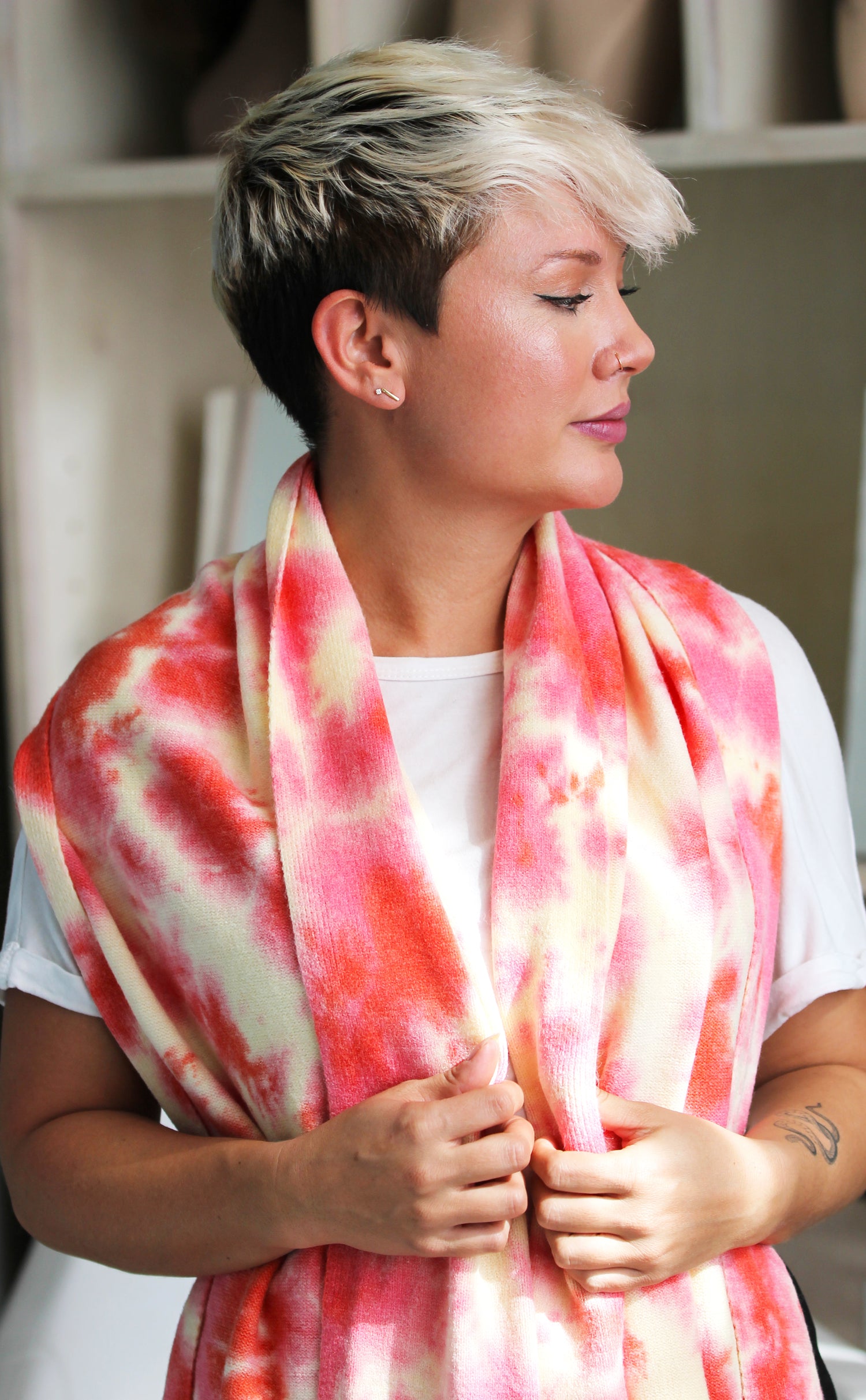 CC Exclusive Tie Dye Bufanda Naranja