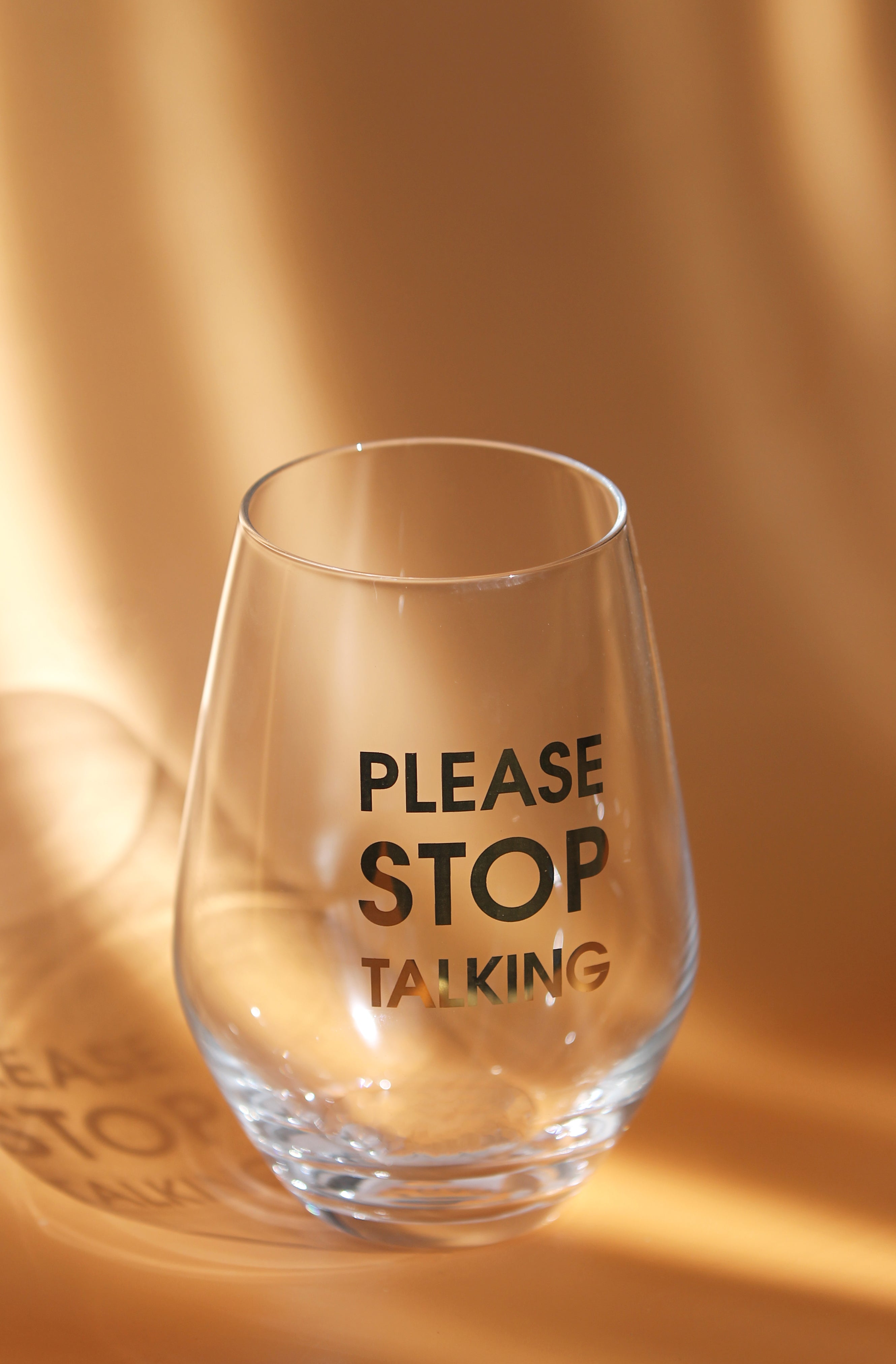 Please Stop Talking Wine Glass