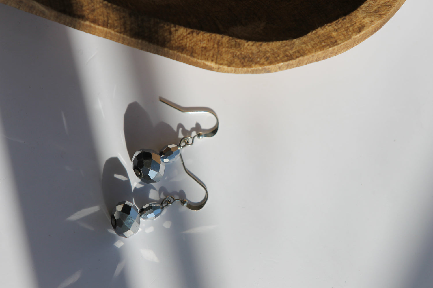 Pendientes Bola Disco Gris
