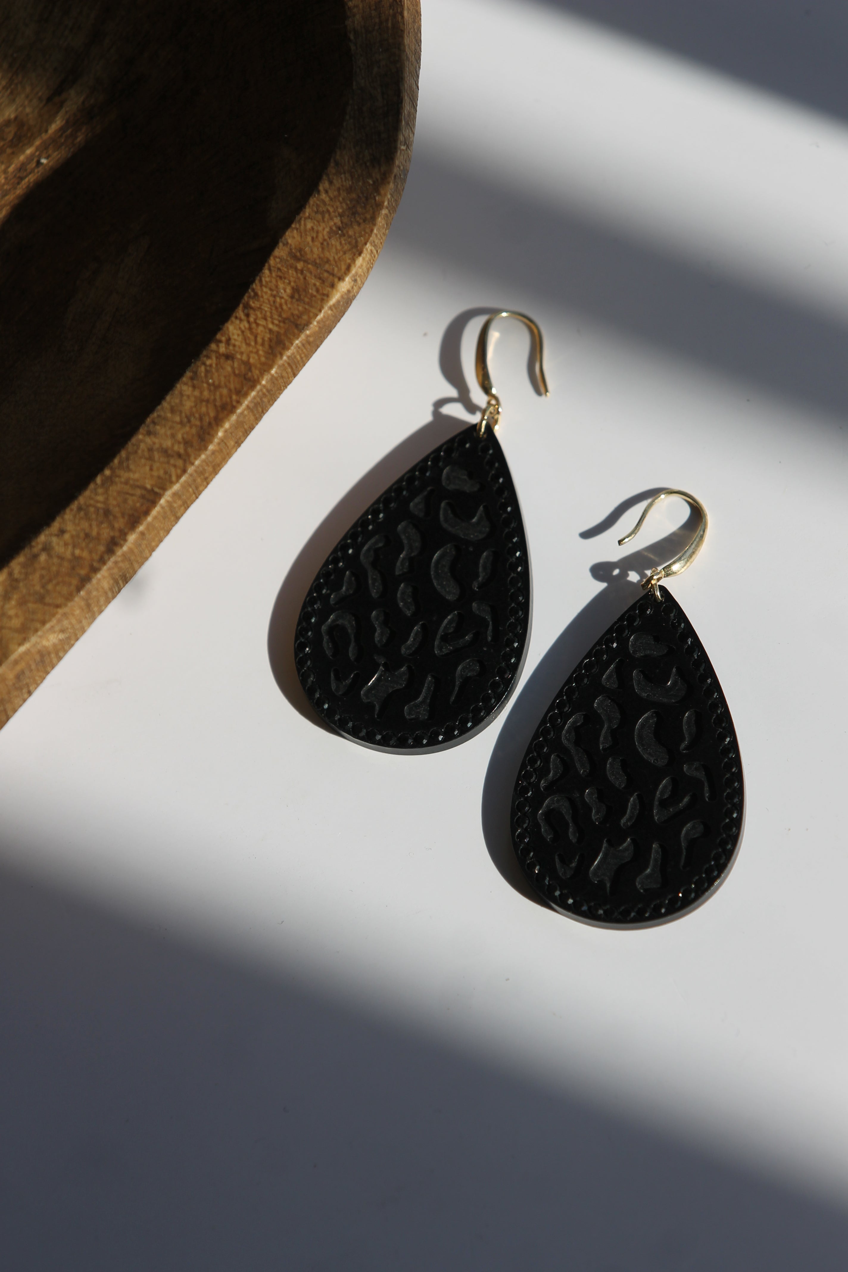 Black Drop Earrings