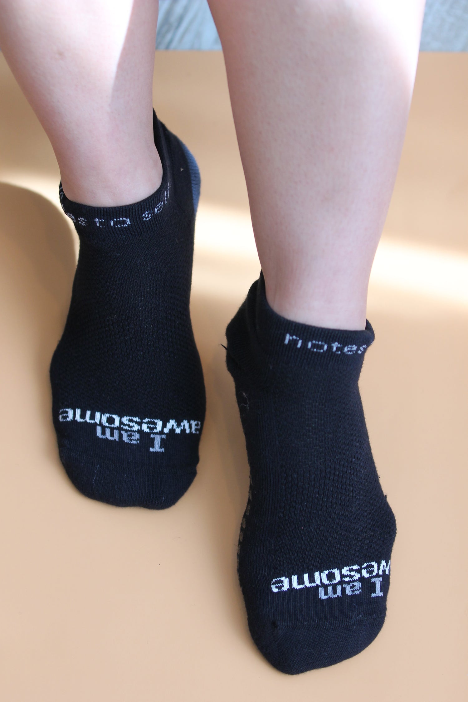 Calcetín escotado I am awesome Negro