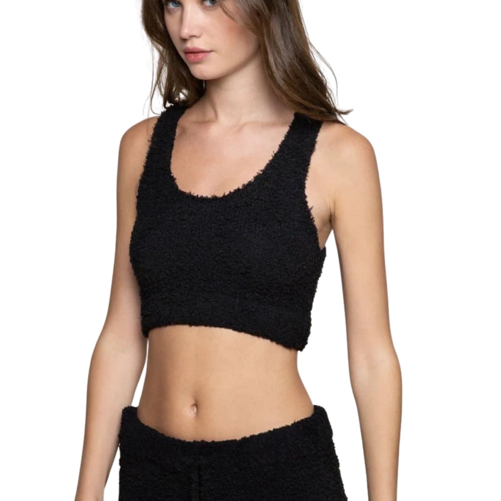 Fleece Racerback Crop Top