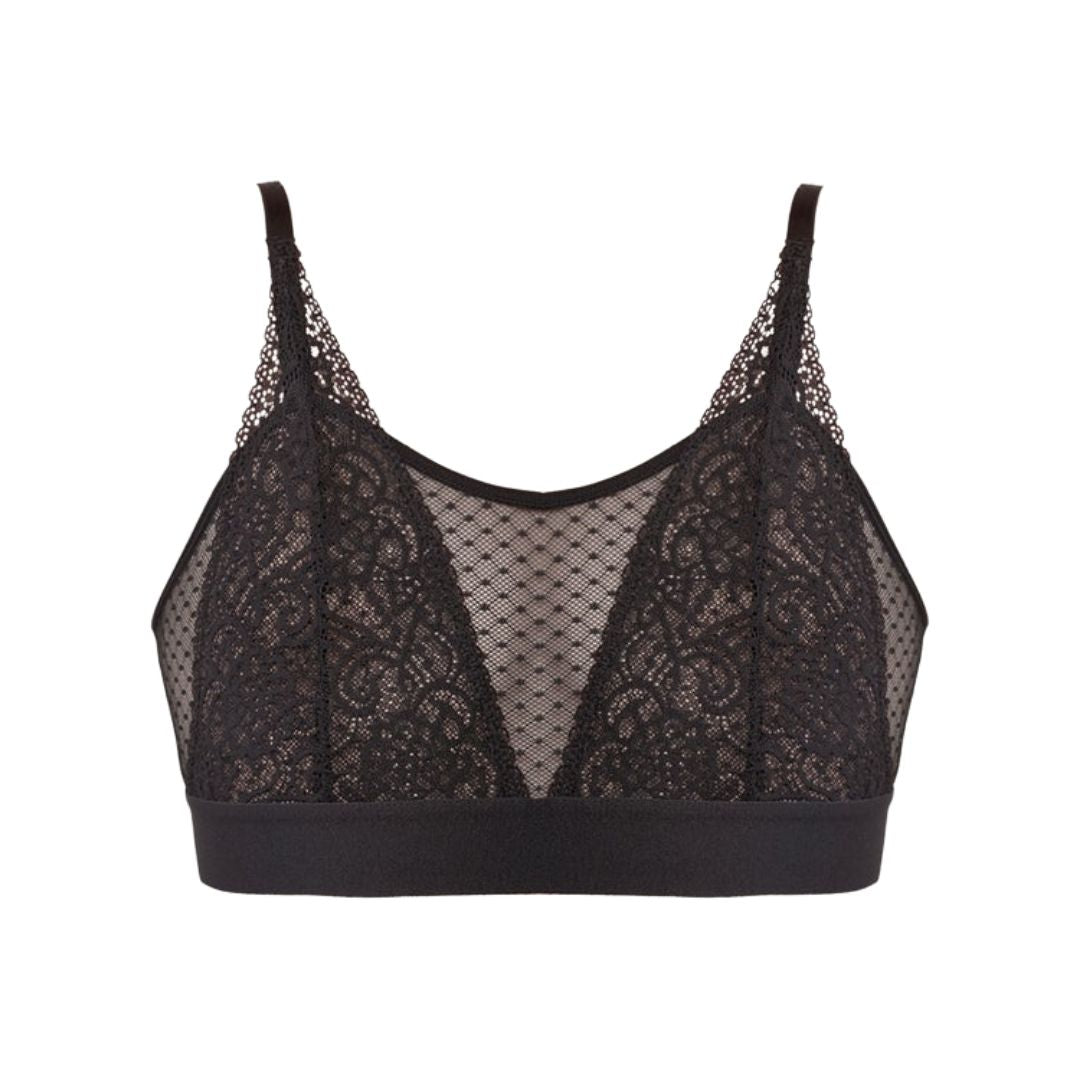 MAGGIE LACE BRALETTE Black - Hair With A Cause Oncology Boutique