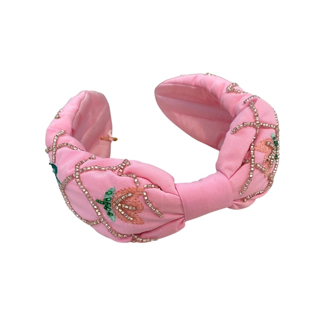 Embroidered Tropical Headband