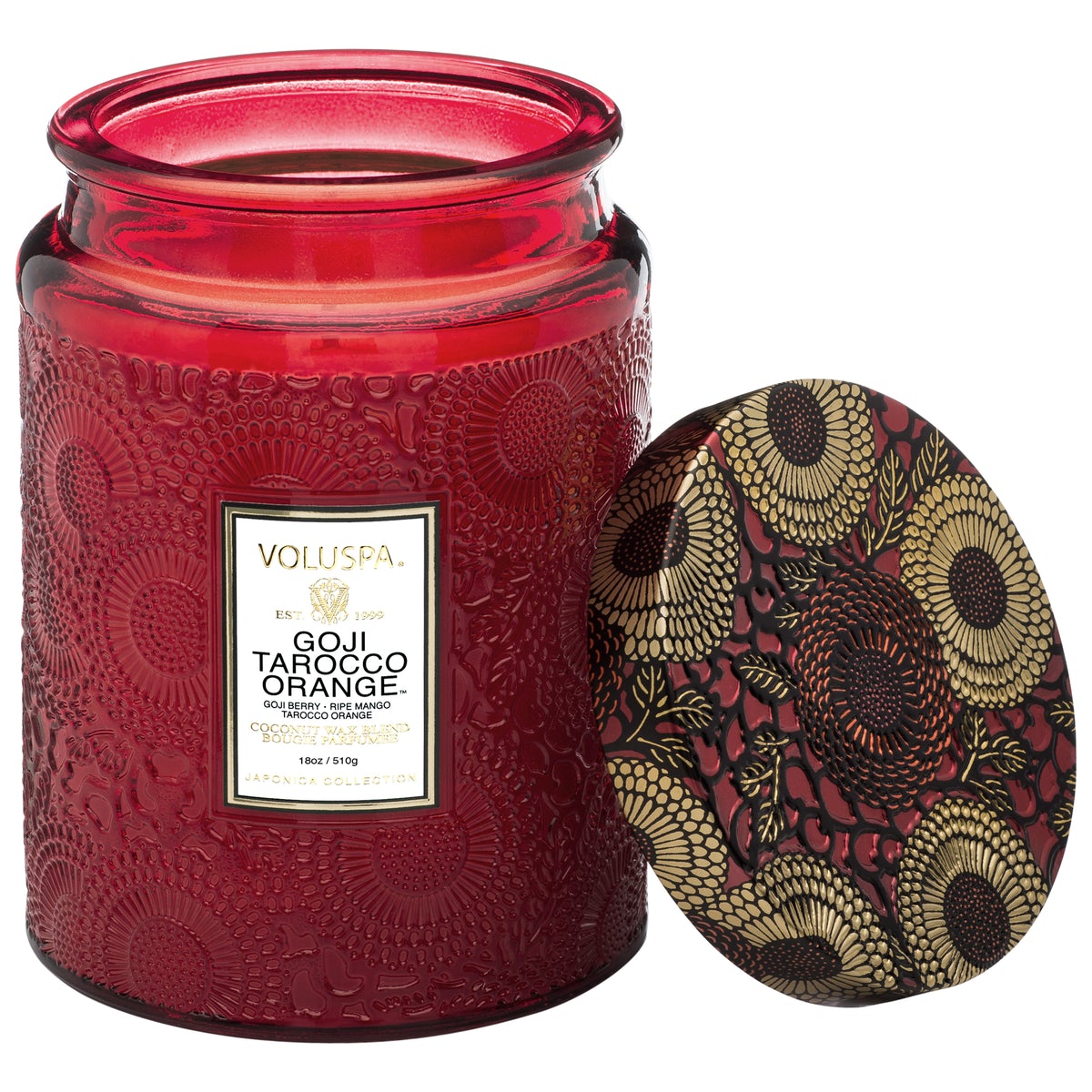 GOJI TAROCCO ORANGE JAR CANDLE - Hair With A Cause   Oncology Boutique     