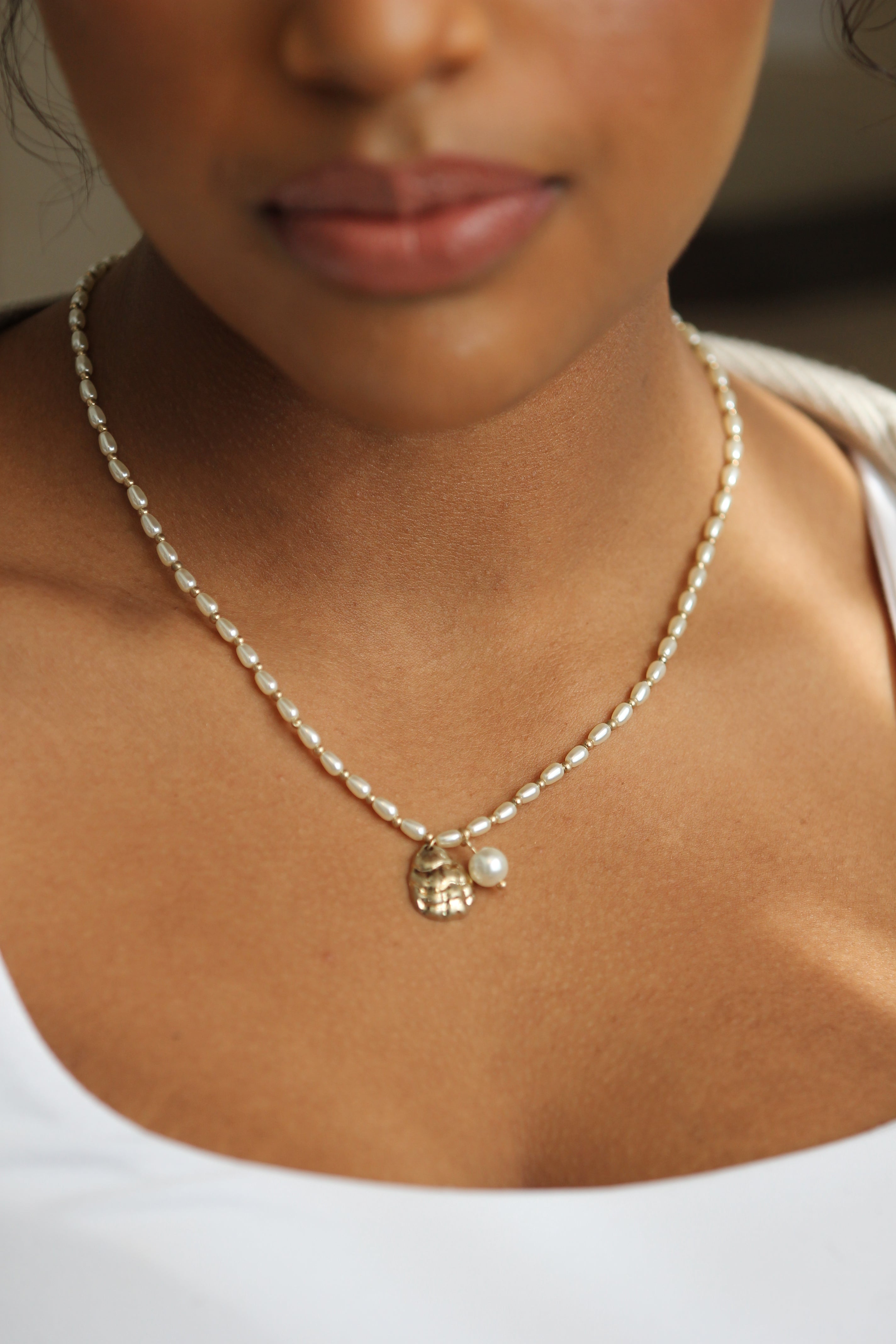 Gold Pearl Necklace