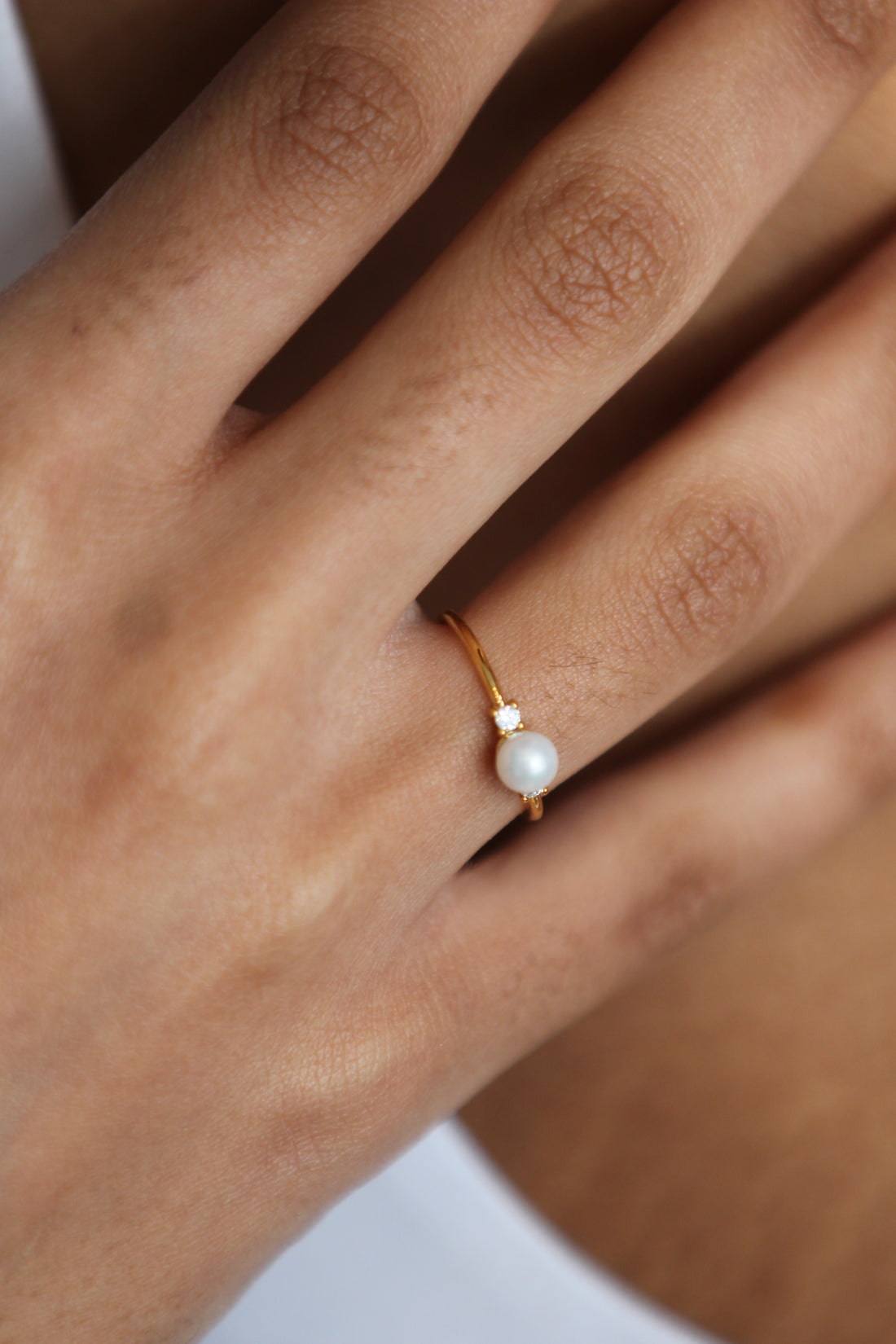 14K Gold-dipped Pearl Ring