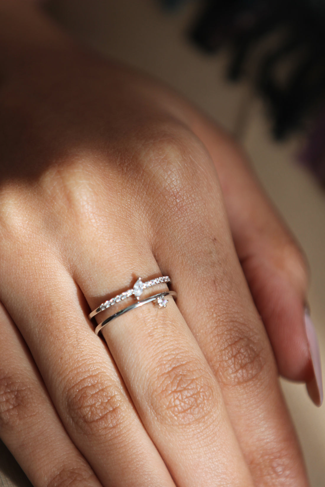 Sterling Silver Double Dainty Rings