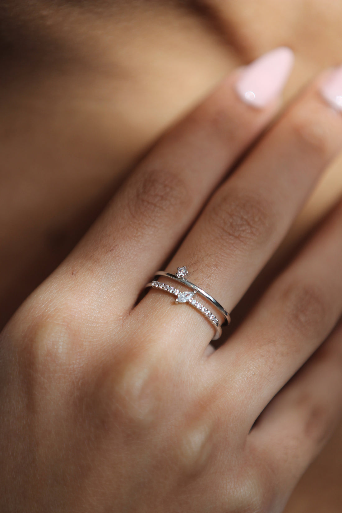 Sterling Silver Double Dainty Rings