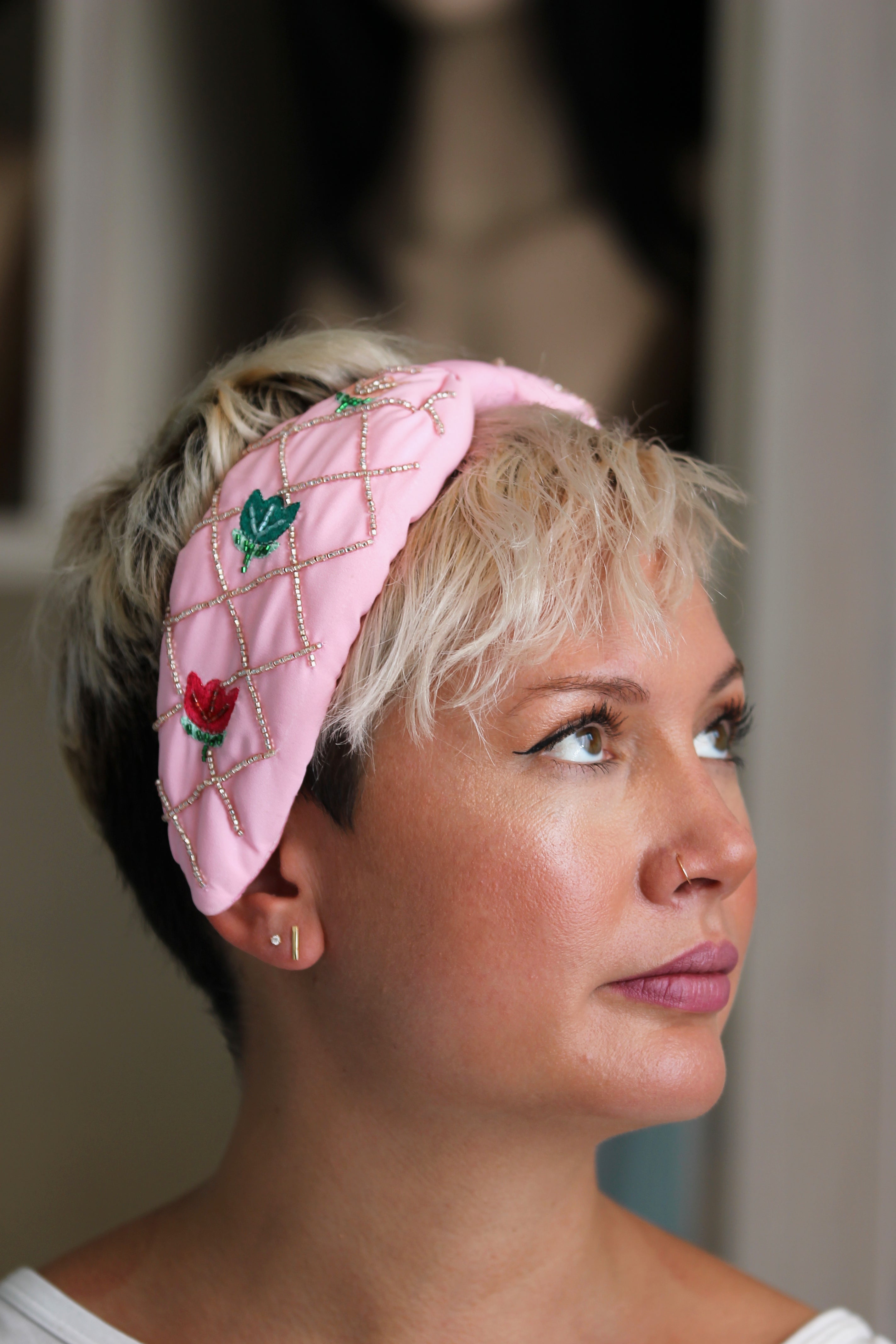 Embroidered Tropical Headband