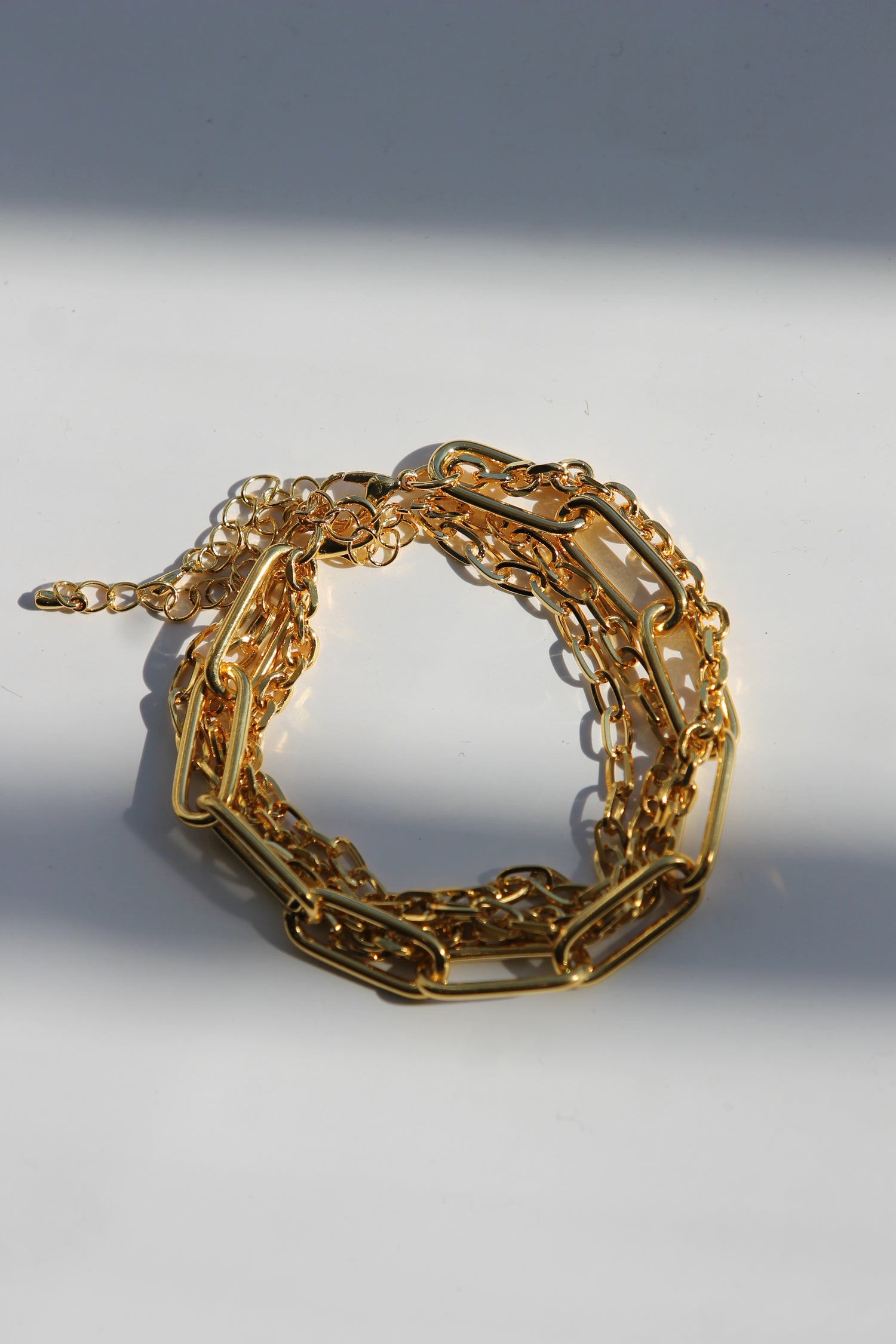 Multi Gold Chain Bracelet