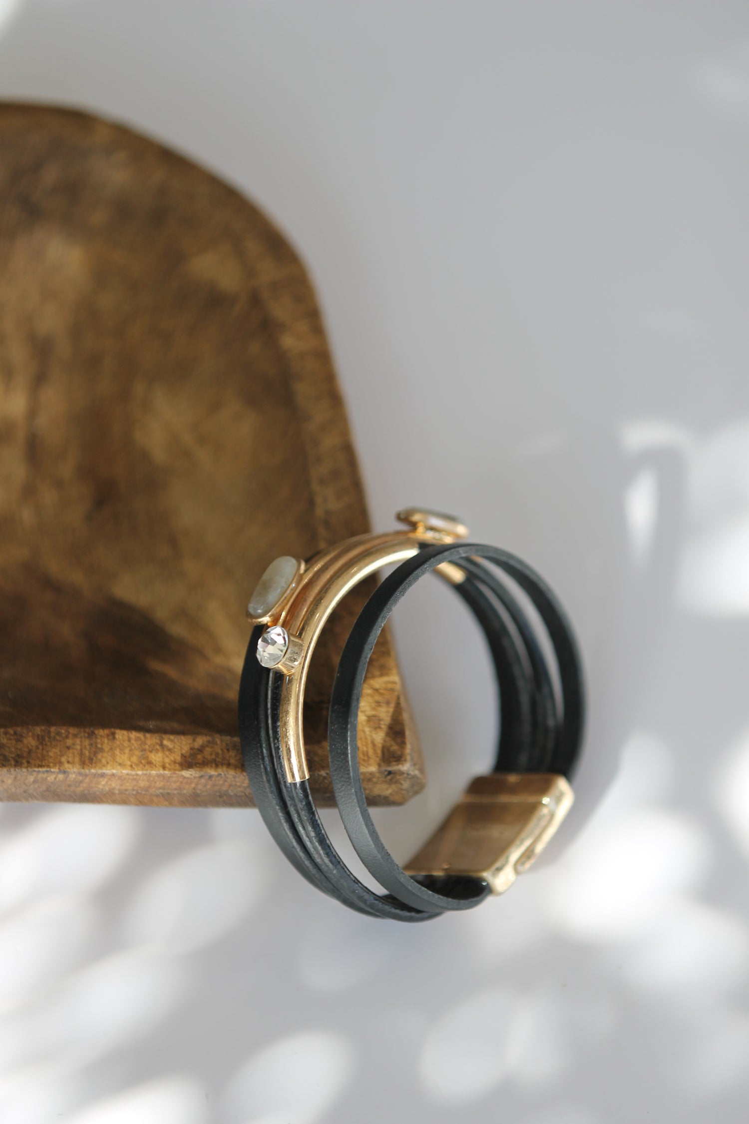 Black and Gold Magnetic Bracelet
