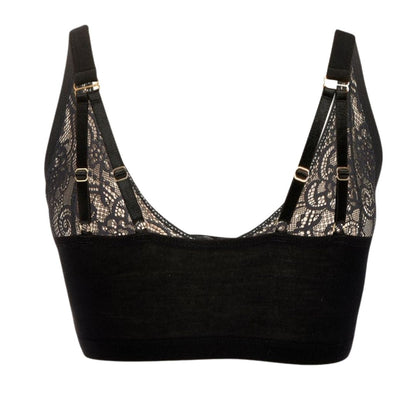 JAIMELEE LACE CUP FRONT CLOSURE BRA Black - Hair With A Cause   Oncology Boutique     