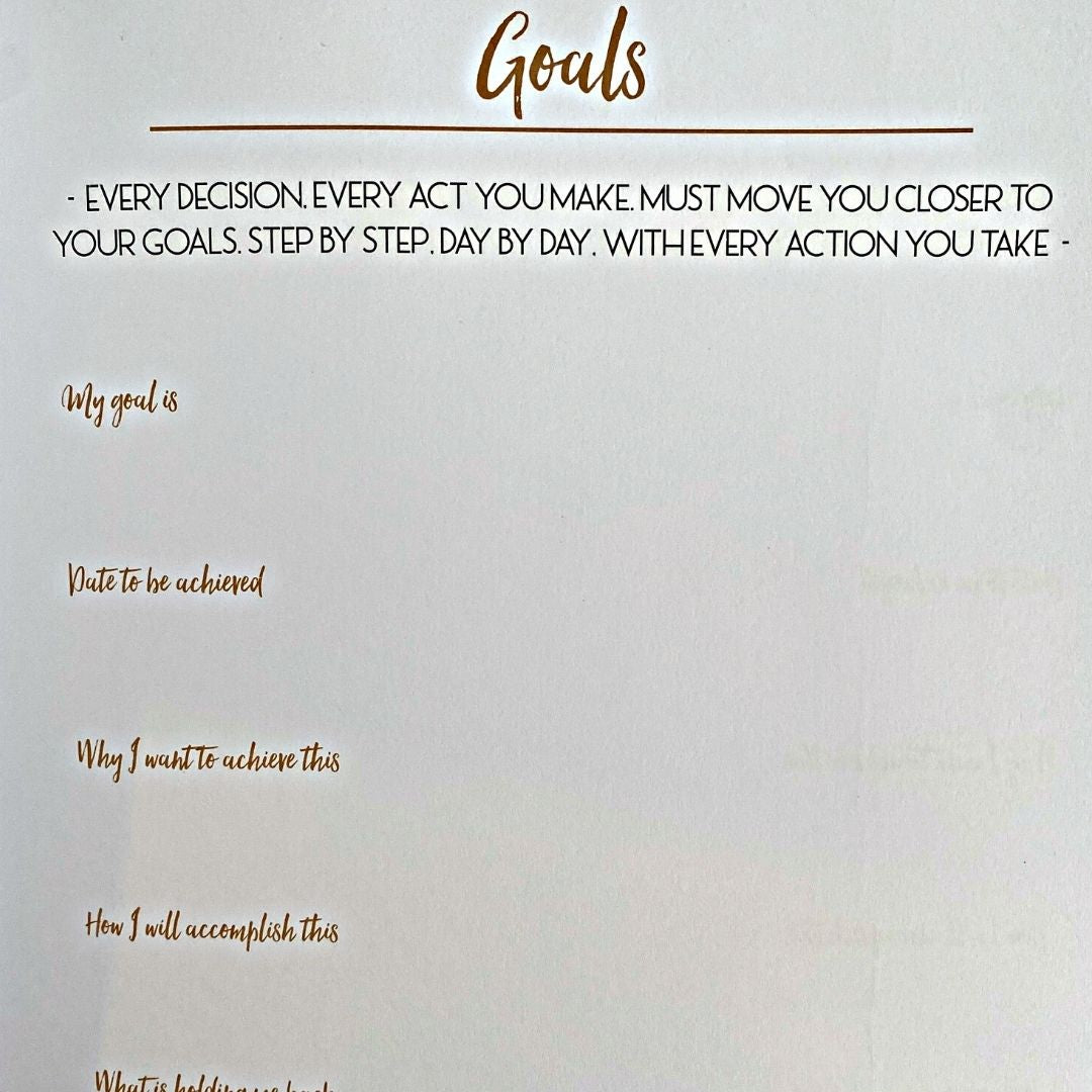 Goals Leather Bound Journal - Hair With A Cause   Oncology Boutique     