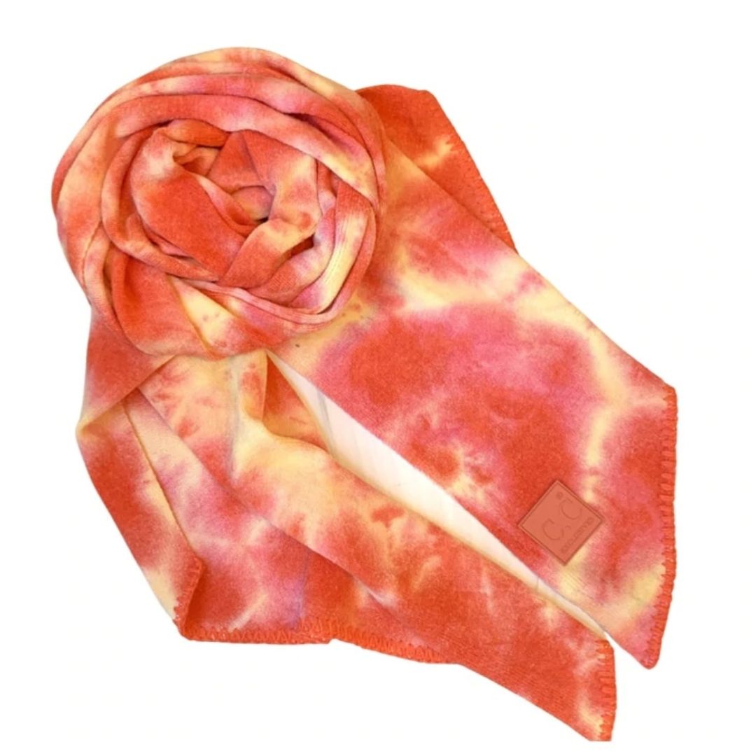 C.C Exclusives Tie Dye Orange Scarf - Hair With A Cause   Oncology Boutique     